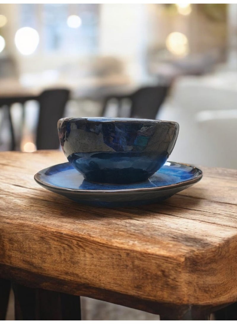 كلور زون بوتري طبق من الفخار و الخزف و بوله لتقديم الطعام آمنة للاستخدام في الميكروويف وغسالة الأطباق والفرن، خفيفة الوزن ومقاومة للخدش 20 سم - Image 2